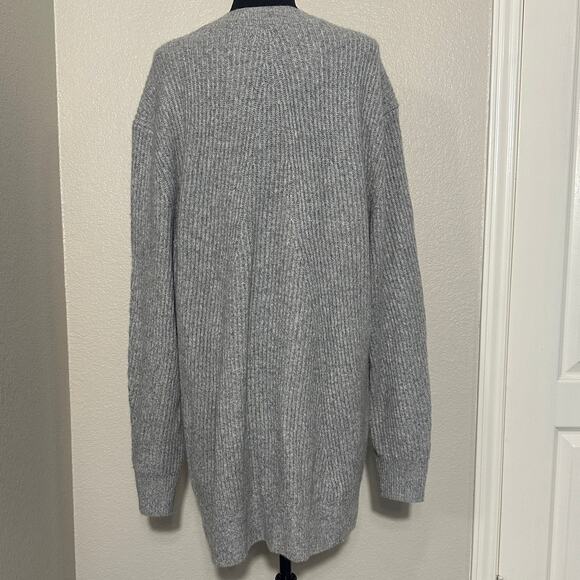 Rag & Bone Pierce Ribbed 100% Cashmere Sweater Dress, Gray, $650 retail, Large - Picture 3 of 10